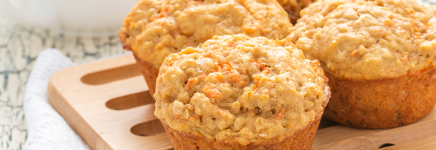 Imagem Muffins de aveia, cenoura e maçã