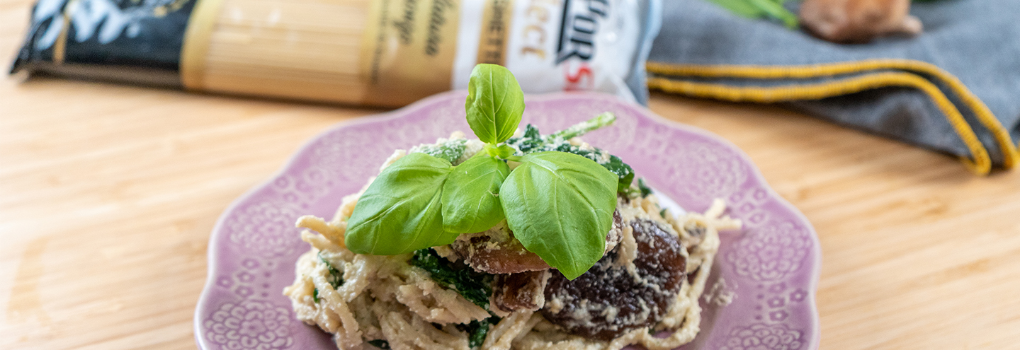 Imagem Massa vegetariana com molho de caju