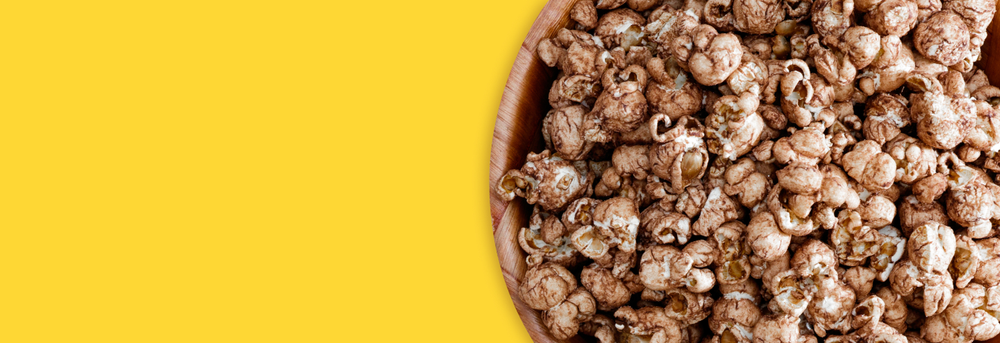 Imagem Pipocas com Manteiga de Amendoim e Cacau